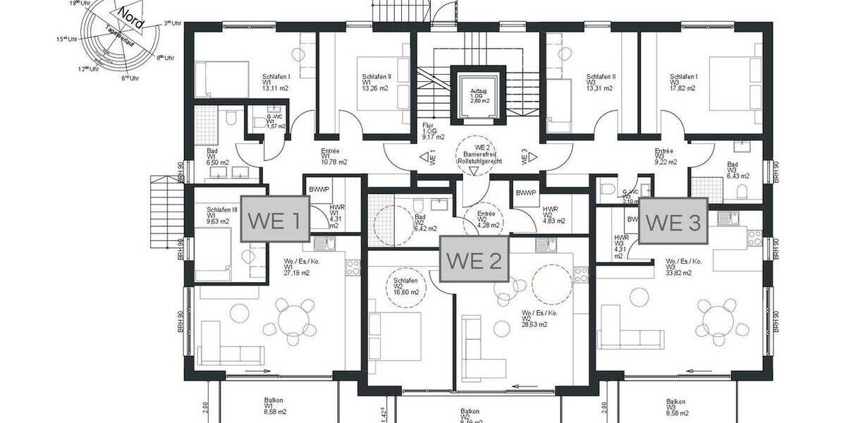 Etagenwohnung Trier Biewer - 3 Zimmer, 90 m&sup2;, 386.200&euro; | Angebot:26908640