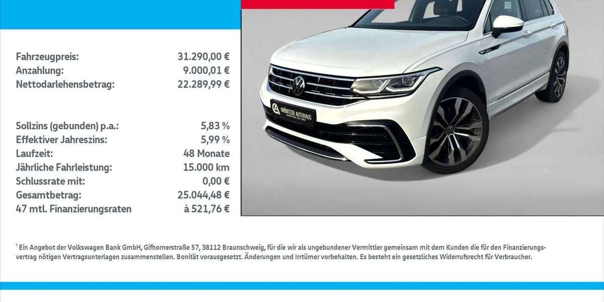 VW Tiguan 46.850 km 31.289 &euro; Gröditz 01609