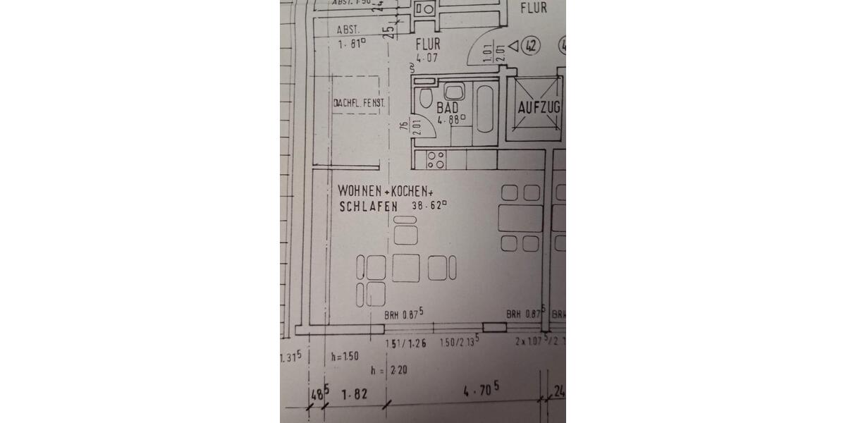 Dachgeschoßwohnung Bürstadt - 1.5 Zimmer, 48 m&sup2;, 550&euro; | Angebot:26406729