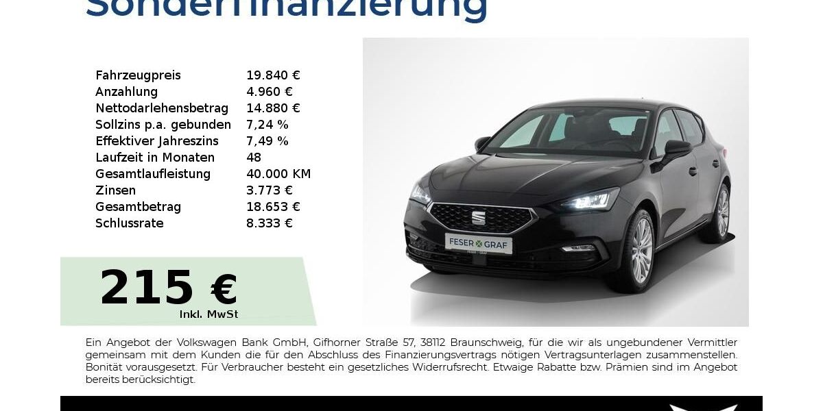 Seat Leon 6.950 km 19.840 &euro; Höchstadt an der Aisch 91315