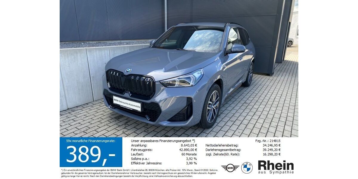 BMW iX1 24.830 km 42.890 &euro; Buchen- Hettingen 74722
