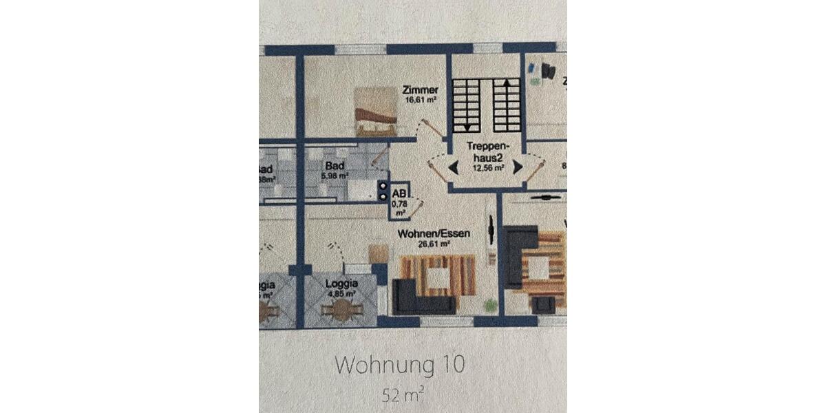 Etagenwohnung Lüneburg Goseburg-Zeltberg - 2 Zimmer, 53 m&sup2;, 298.000&euro; | Angebot:26976469