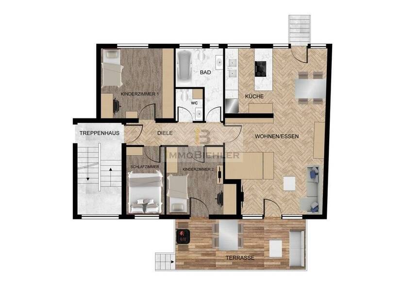 Freizeitparadies: Wohnen wie im eigenen Haus mit Garten, Balkon & Keller! 4 zimmer