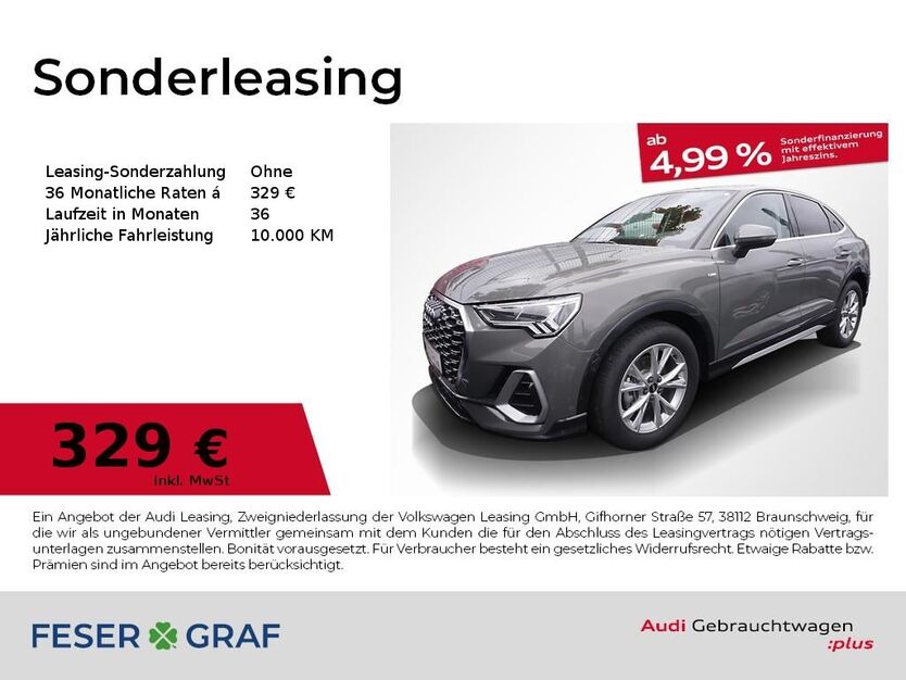 Audi Q3 4.834 km 41.480 € Fürth 90763