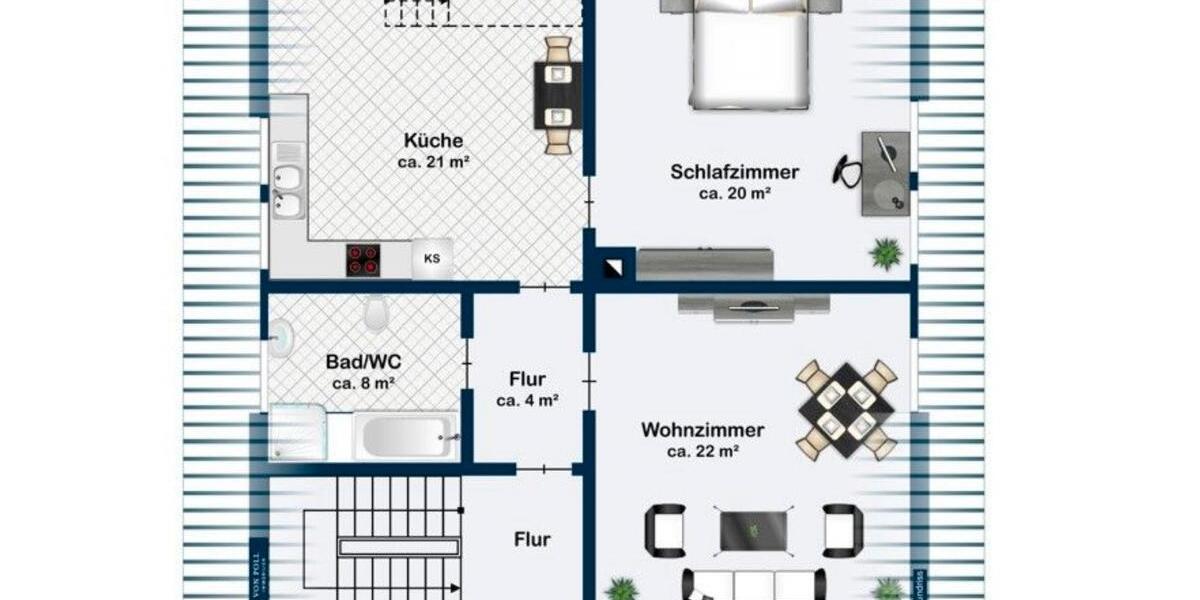 Maisonettenwohnung Schöningen - 2 Zimmer, 80 m&sup2;, 460&euro; | Angebot:26705859