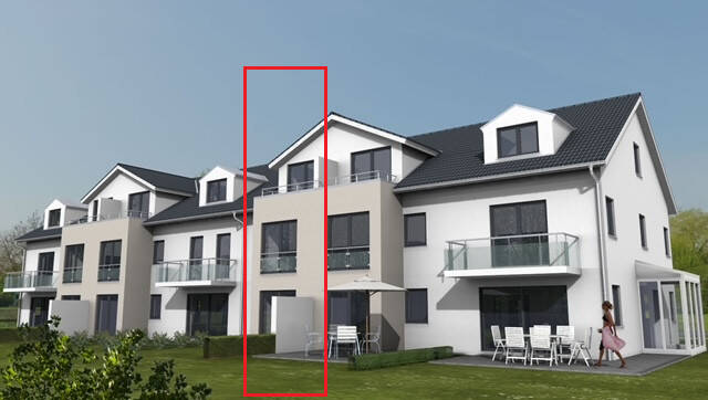 Reihenmittelhaus (Effizienzhaus 40 KFN) in Top Lage Neubauprojekt Heerespark Mühldorf - Haus 3 - 5 zimmer