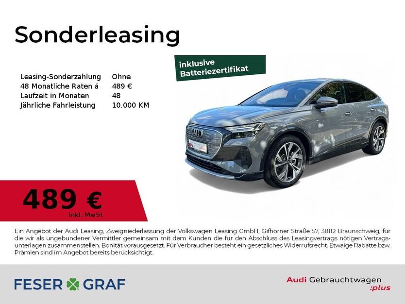 Audi Q4 2.589 km 51.990 € Dessau-Roßlau 06844