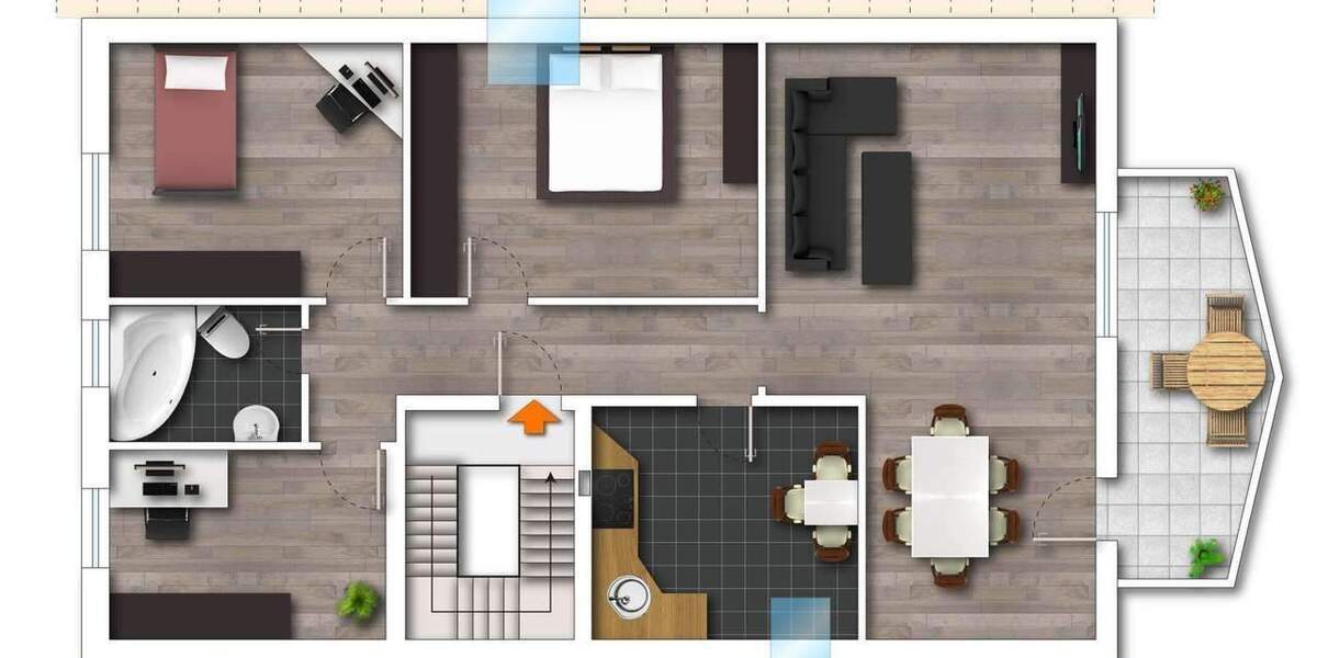 Etagenwohnung Walldorf - 4 Zimmer, 82 m&sup2;, 299.000&euro; | Angebot:25819050