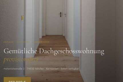 Wohnung Ilshofen - 3.5 Zimmer, 68 m&sup2;, 259.000&euro; | Angebot:26836650