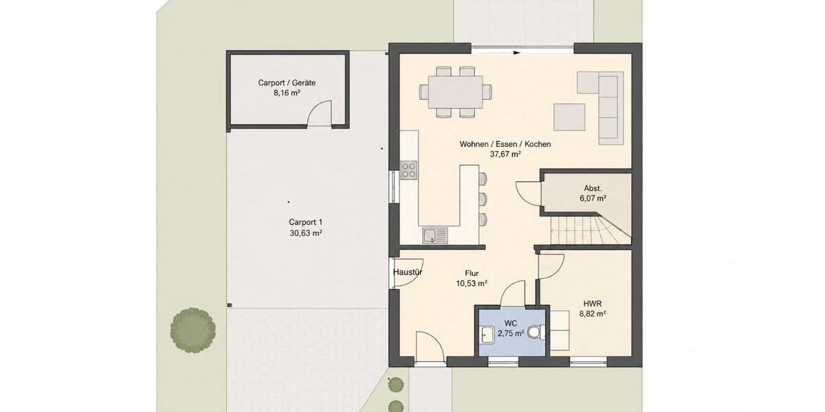Doppelhaushälfte Bad Essen - 4 Zimmer, 125 m&sup2;, 1.375&euro; | Angebot:26624382
