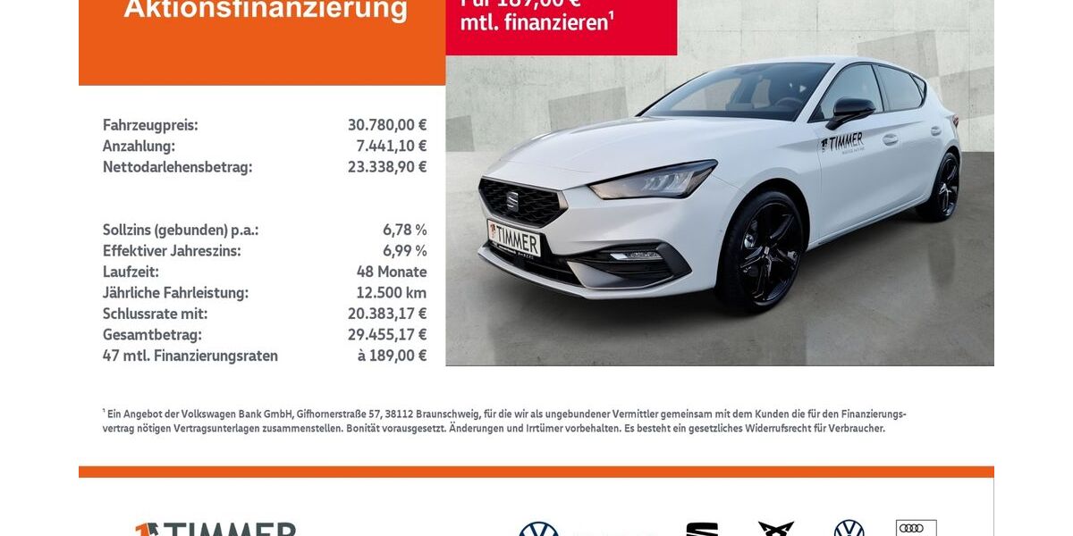 Seat Leon 3.999 km 30.780 &euro; Nordhorn 48529