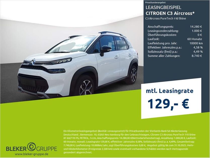 Citroen C3 Aircross 33.492 km 13.380 € Münster - Amelsbüren 48163
