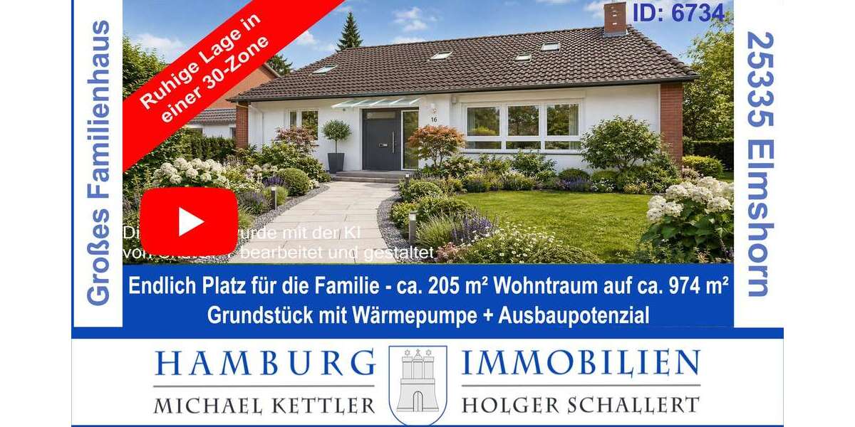 Einfamilienhaus Elmshorn Hainholz - 6.5 Zimmer, 206 m&sup2;, 449.000&euro; | Angebot:26919806