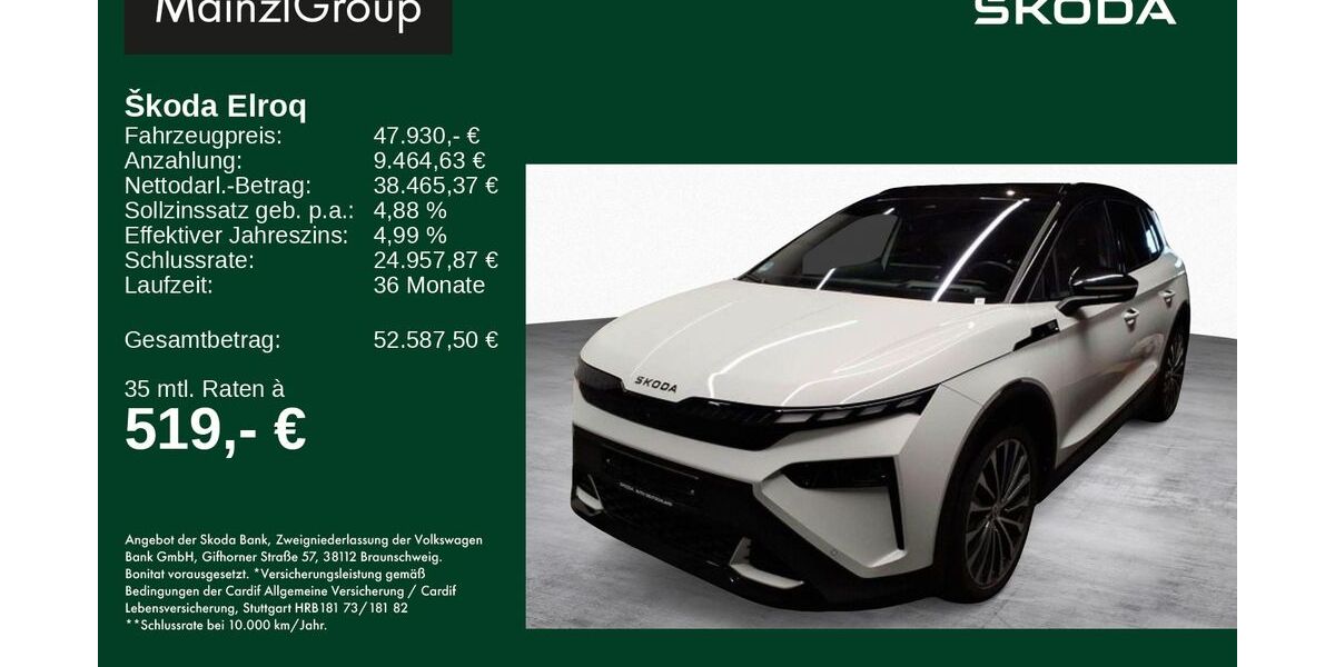 Skoda Elroq 10.300 km 47.930 &euro; Feldkirchen/Westerham 83620