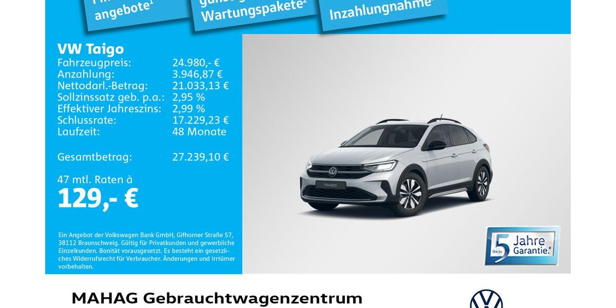 VW Taigo 4.331 km 22.783 &euro; München 80935