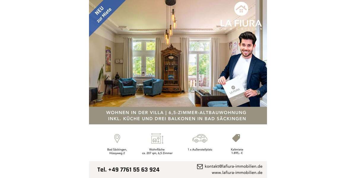 Etagenwohnung Bad Säckingen - 6.5 Zimmer, 207 m&sup2;, 1.895&euro; | Angebot:26799692