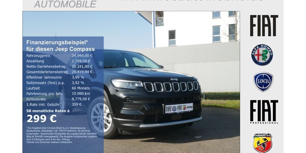 Jeep Compass 12.872 km 24.990 &euro; Saarbrücken - Dudweiler 66125