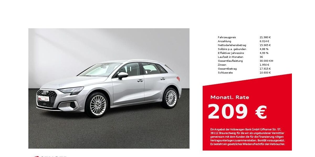 Audi A3 57.682 km 21.480 &euro; Münster 48153