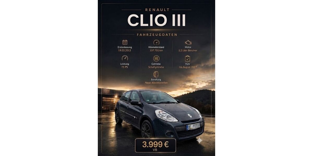 Renault Clio 107.701 km 3.999 &euro; Finnentrop 57413