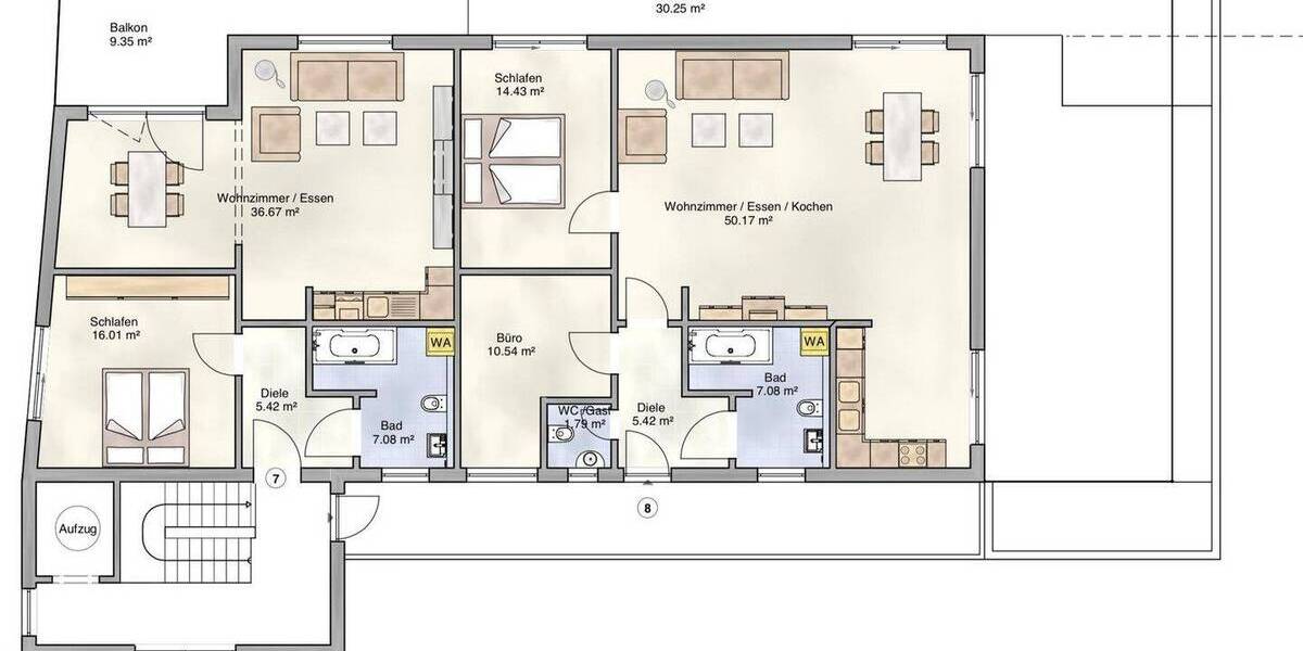 Etagenwohnung Uffenheim - 2 Zimmer, 69 m&sup2;, 289.000&euro; | Angebot:26621808