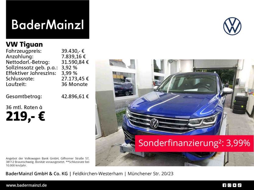 VW Tiguan 34.200 km 39.430 € Feldkirchen/Westerham 83620