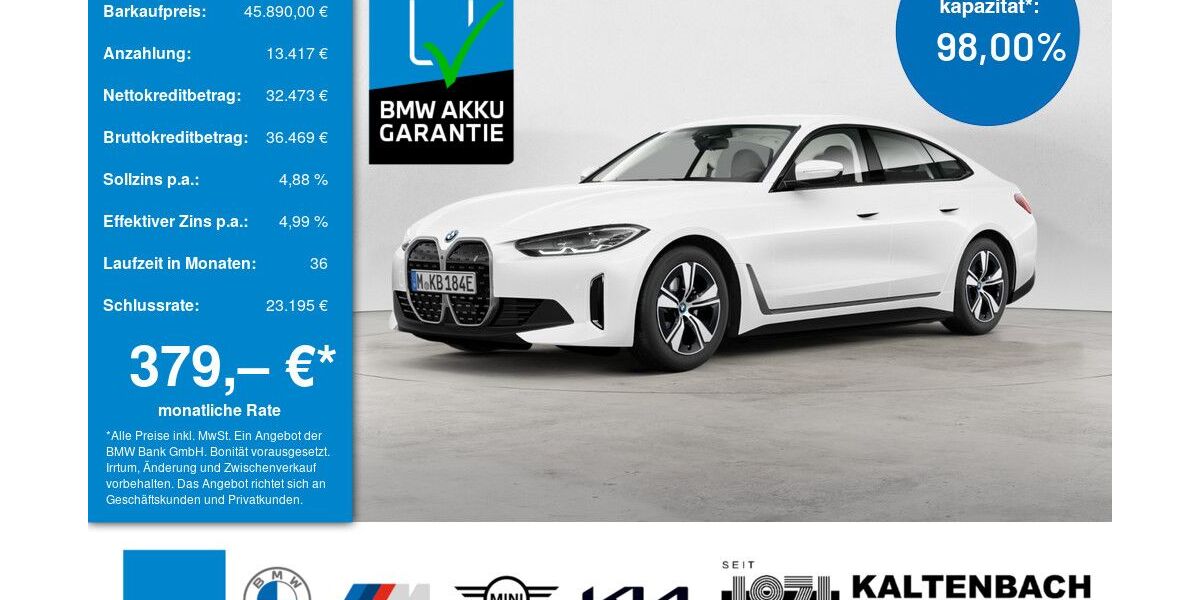 BMW i4 28.500 km 45.890 &euro; Werdohl 58791