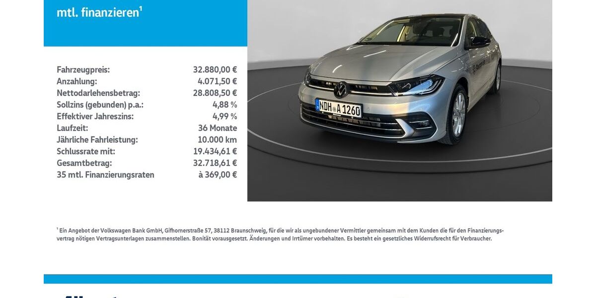 VW Polo 3.900 km 25.699 &euro; Nordhausen 99734