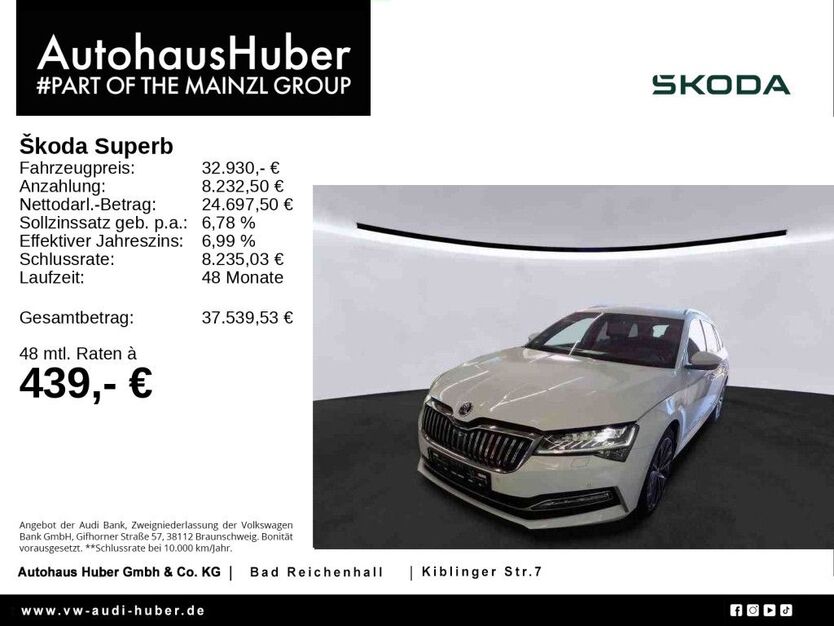 Skoda Superb 49.990 km 32.930 € Bad Reichenhall 83435