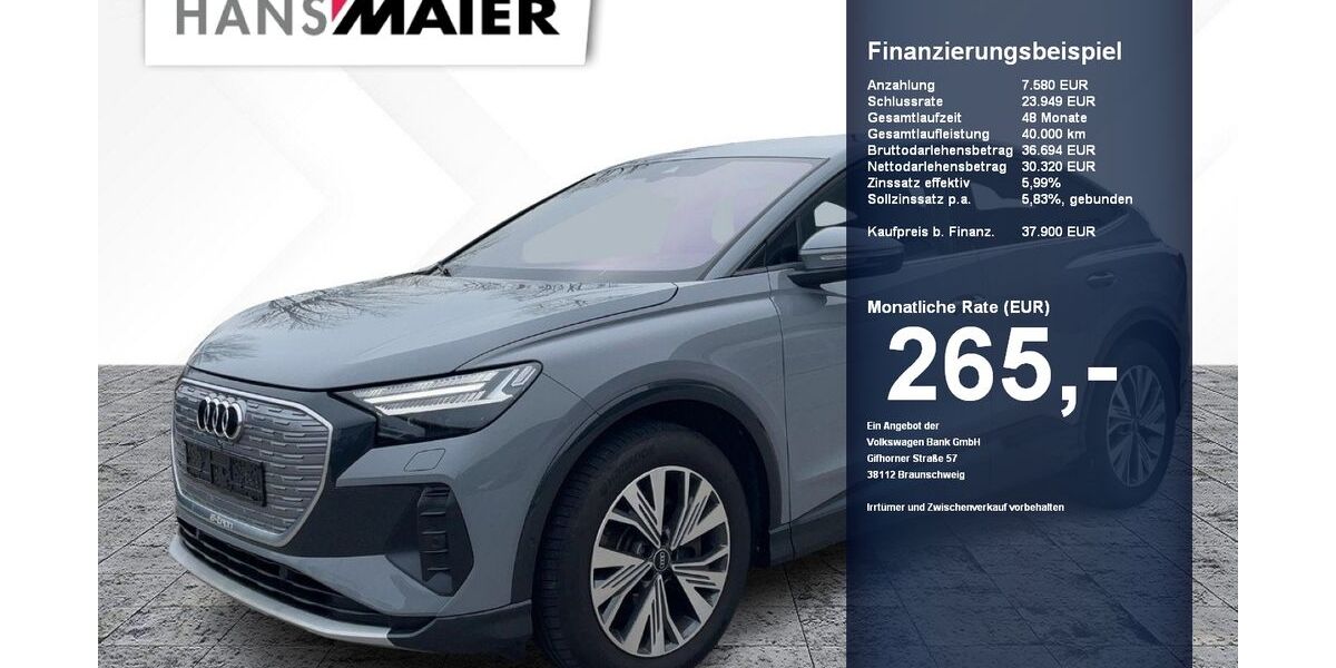 Audi Q4 e-tron 37.091 km 37.700 &euro; Erding 85435