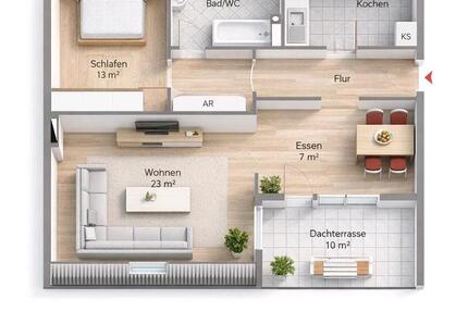 Wohnung Marktredwitz - 2 Zimmer, 68 m&sup2;, 760&euro; | Angebot:25566433