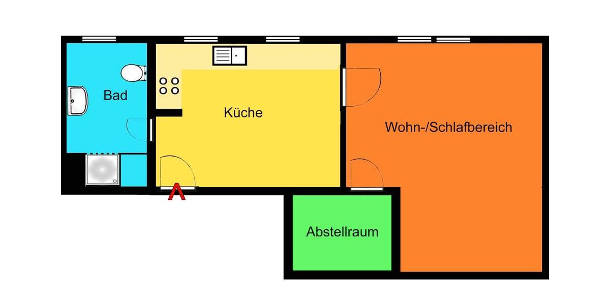 Etagenwohnung Münster Münster-Südost - 2 Zimmer, 35 m&sup2;, 510&euro; | Angebot:26647381
