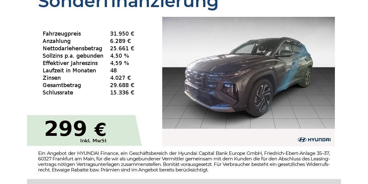 Hyundai TUCSON 14.329 km 31.950 &euro; Fürth 90763