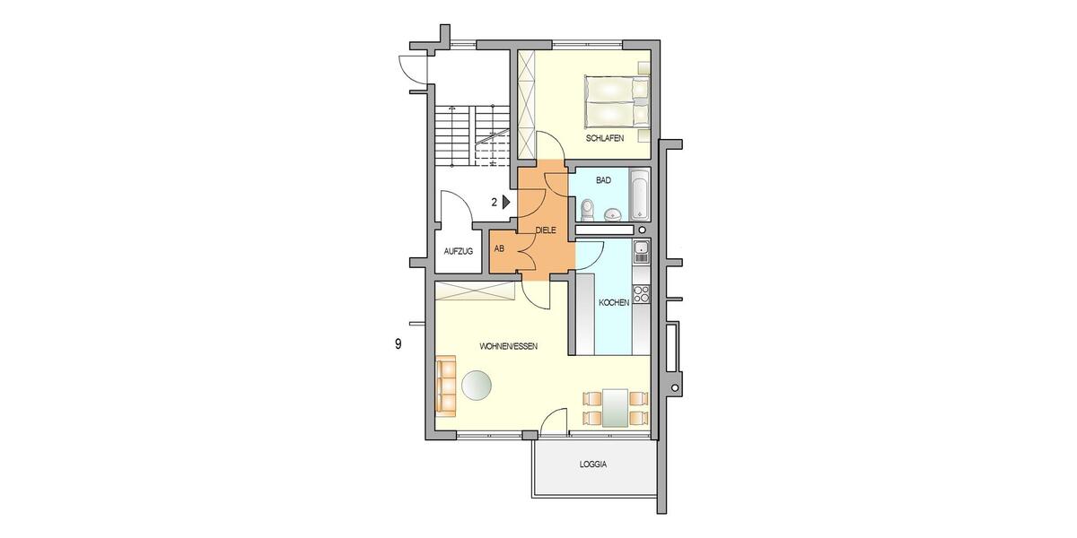 Erdgeschoßwohnung Remscheid - 2 Zimmer, 63 m&sup2;, 375&euro; | Angebot:24441652