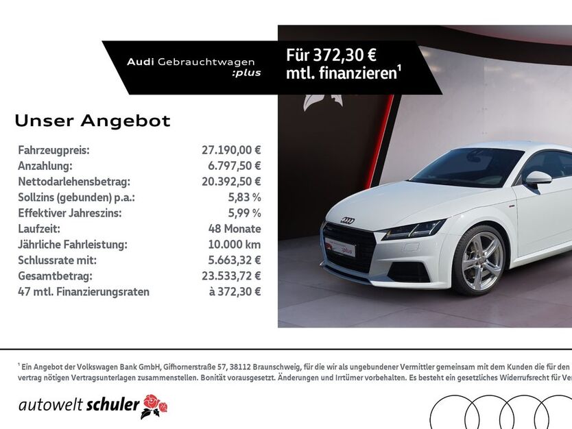 Audi TT 67.600 km 27.190 € Villingen-Schwenningen 78052
