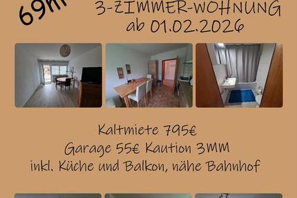 ZU VERMIETEN 3ZKB in Schwetzingen auf 69m2 3 zimmer