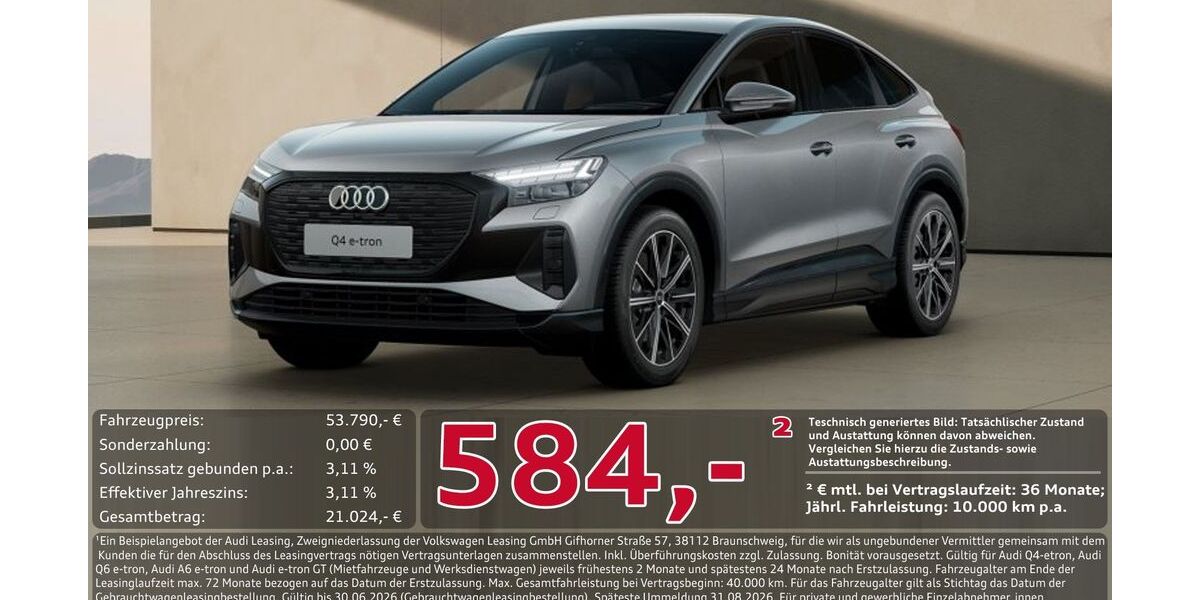 Audi Q4 e-tron 12.989 km 53.790 &euro; Ingolstadt 85057