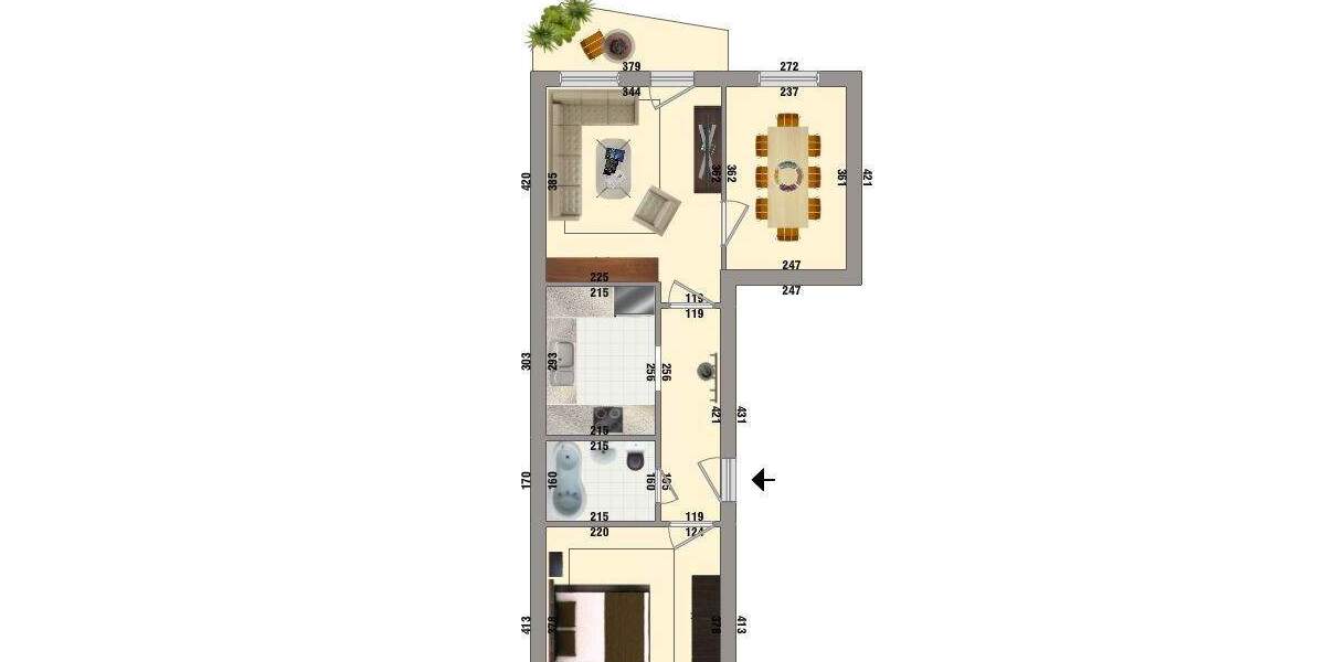 Etagenwohnung Nordhausen Nordhausen Ost - 3 Zimmer, 50 m&sup2;, 275&euro; | Angebot:25779272