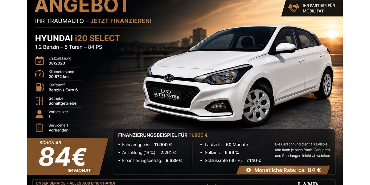 Hyundai i20 21.000 km 10.990 &euro; Böblingen/Stuttgart 71032