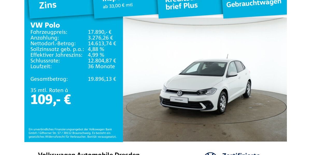 VW Polo 1.200 km 17.890 &euro; Dresden 01169