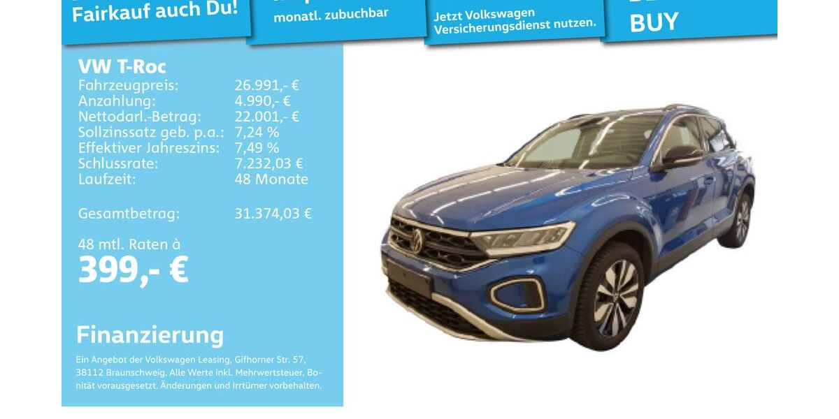 VW T-Roc 22.103 km 26.991 &euro; Mannheim 68309
