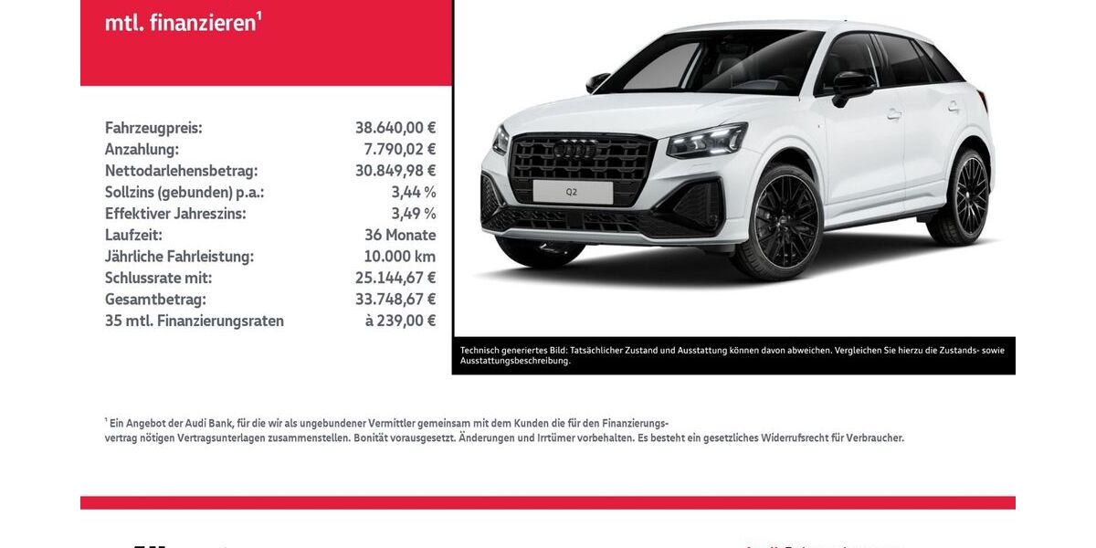 Audi Q2 15.926 km 38.640 &euro; Nordhausen 99734