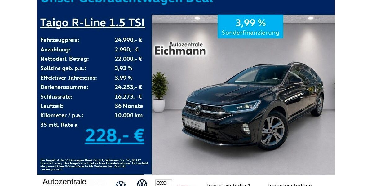 VW Taigo 11.900 km 24.990 &euro; Heiligenroth 56412