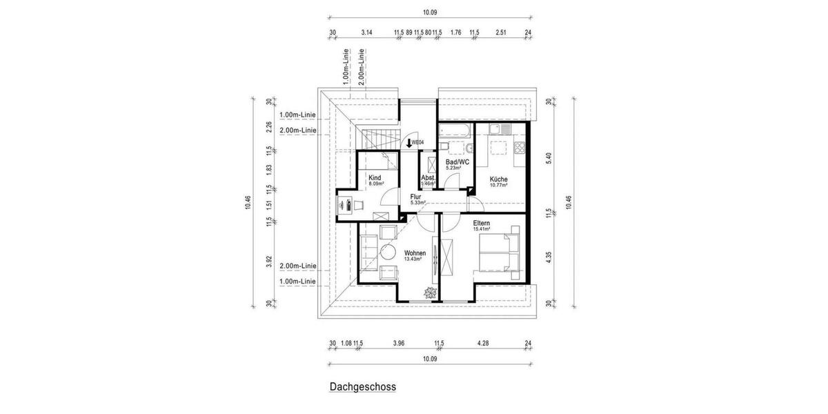 Etagenwohnung Tuttlingen - 3 Zimmer, 66 m&sup2;, 710&euro; | Angebot:26660015