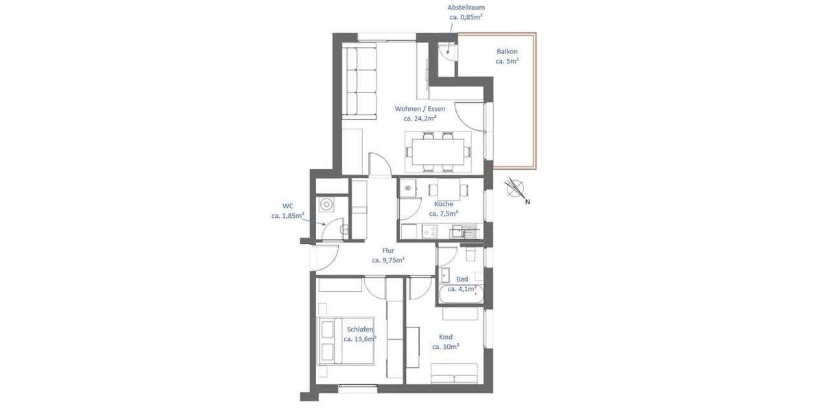 Etagenwohnung Preußisch Oldendorf - 3 Zimmer, 77 m&sup2;, 195.000&euro; | Angebot:27082032