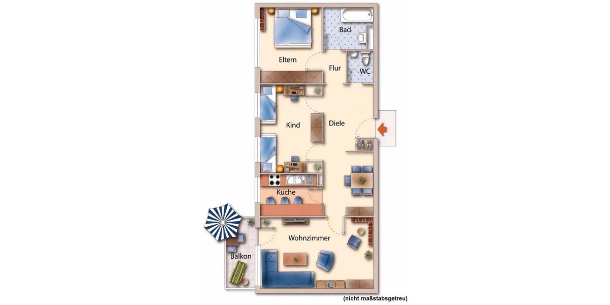 Etagenwohnung Bad Saulgau - 3 Zimmer, 79 m&sup2;, 221.000&euro; | Angebot:26874800