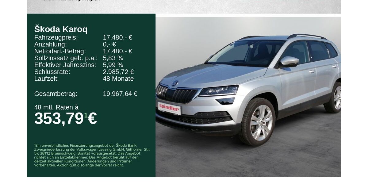Skoda Karoq 72.000 km 17.480 &euro; Kreuzwertheim 97892