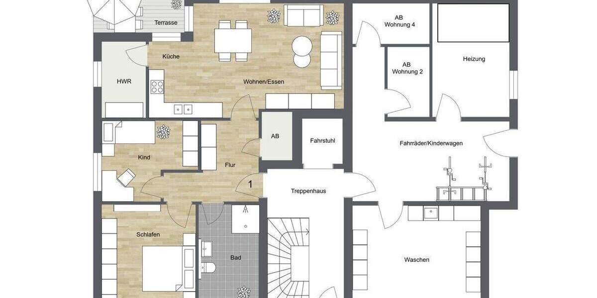 Etagenwohnung Leopoldshöhe Asemissen - 3 Zimmer, 83 m&sup2;, 342.000&euro; | Angebot:24967348