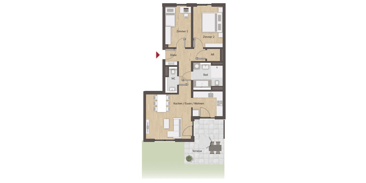 Etagenwohnung Nürnberg Laufamholz - 3 Zimmer, 82 m&sup2;, 585.420&euro; | Angebot:26879570