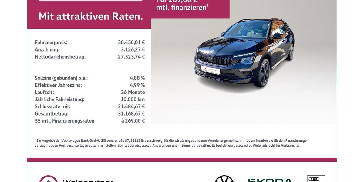 Skoda Kamiq 12.500 km 30.450 &euro; Miesbach 83714