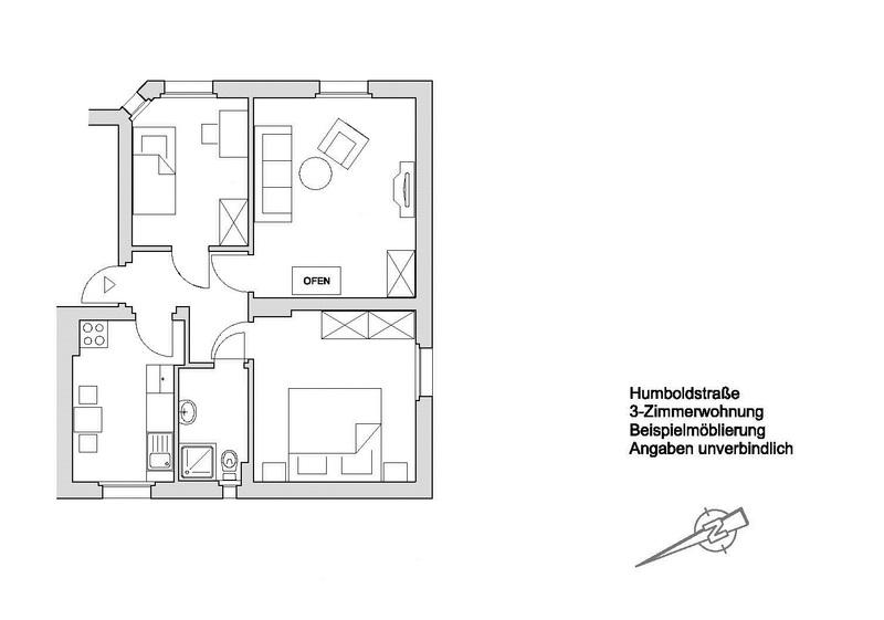 Etagenwohnung Naumburg (Saale) - 3 Zimmer, 66 m&sup2;, 472&euro; | Angebot:25803623